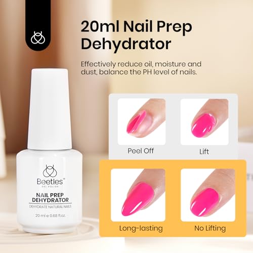 Image of Beetles 20ml Nail Dehydrator : Professional Nail Prep Acid-Free & Hema-Free Dehydrate Bond Primer for Acrylic and Gel Polish