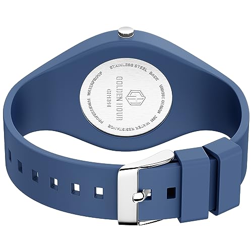 GOLDEN HOUR Analog Unisex Watches Waterproof Sports Digital Ladies Watches for Men, Nurse Medical Professionals, Students, Boys, Girls - Time Glowing Easy to Read Dial, Silicone Strap Womens Watch