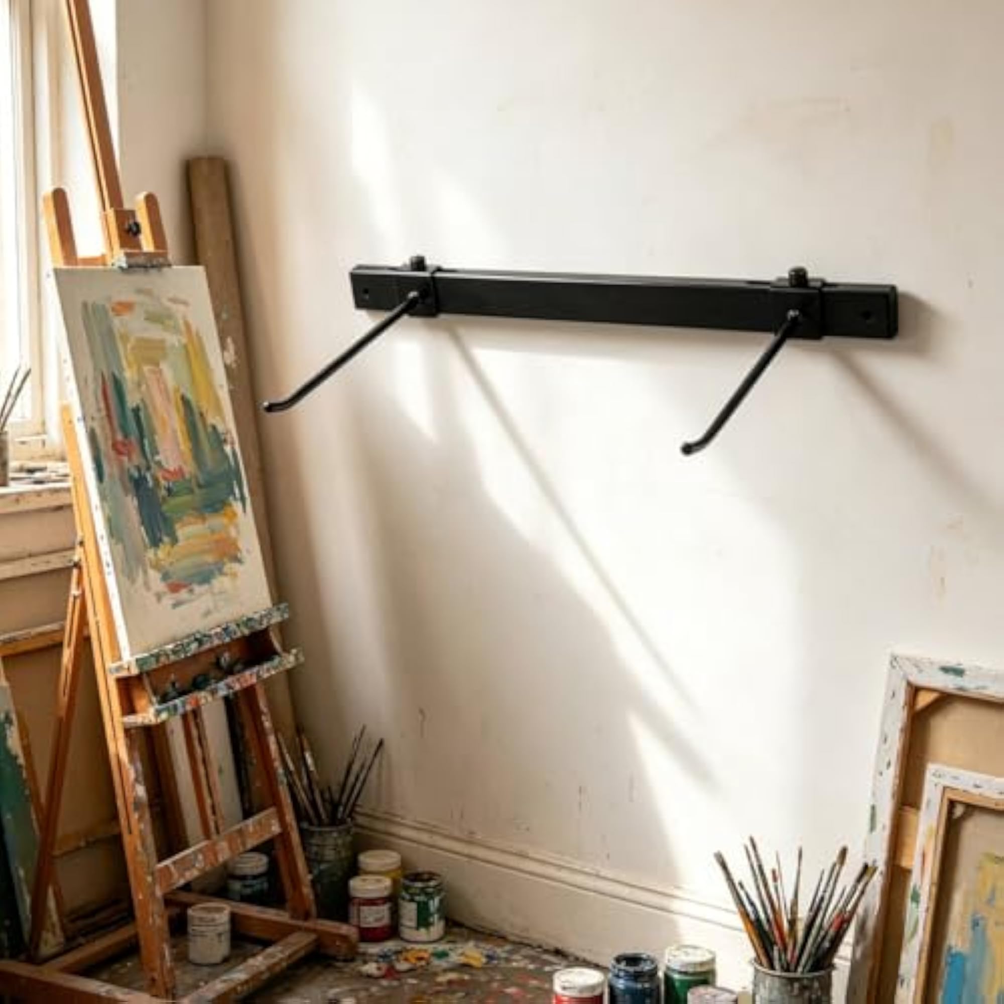 Adjustable Mat Rack Space Saving Wall Mounted