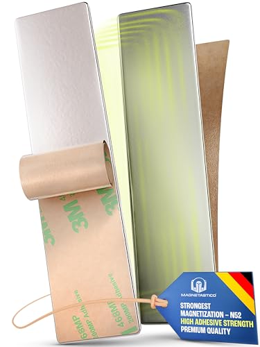 Magnetastico | 20 Piezas imanes autoadhesivos potentes neodimio N52 rectángulo 20x10x1 mm| Imanes Fuertes Adhesivos con Cinta Adhesiva| Imanes N52 película Adhesiva, iman Adhesivo, iman Autoadhesivo