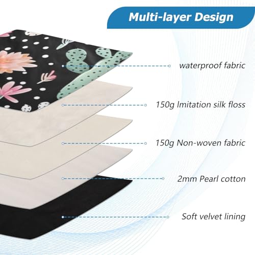 Funda para portátil 13-14 pulgadas impermeable con diseño cactus miniatura 4