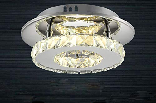 LED Lámpara de Techo de Cristal,Moderna LED Luz de Techo de Vidrio,Plafón Lámpara Techo,para Baño Dormitorio Cocina Sala de Estar Comedor Balcón Pasillo (Transparente,Luz neutra) Cover