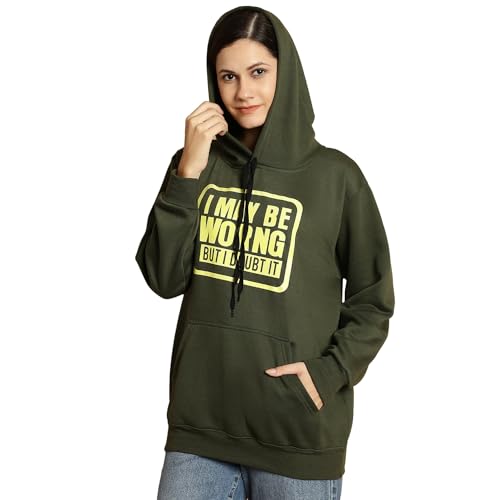Image of Mack Jonney Printed Hooded Cotton Fleece Sweatshirt for Women-MACK32482