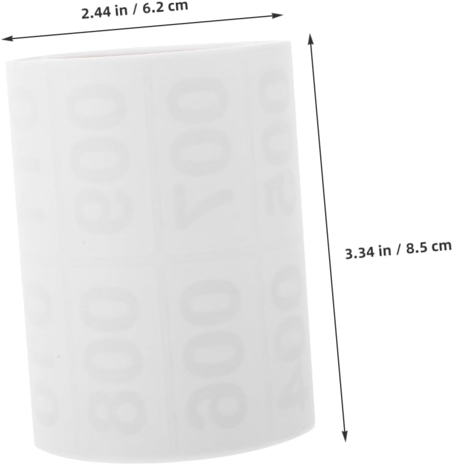 Number Stickers 2 Rolls Thermal Sensitive Adhesive Labels for Inventory