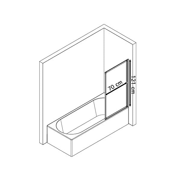 Schulte D1331 01 50 Smart Duschabtrennung für Badewanne alunatur, 1-teilig – Bild 4
