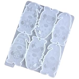 KEXIAO Flexible Zwergenform Gießform mit 6 Mulden