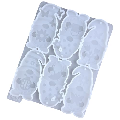 KEXIAO Flexible Zwergenform Gießform mit 6 Mulden