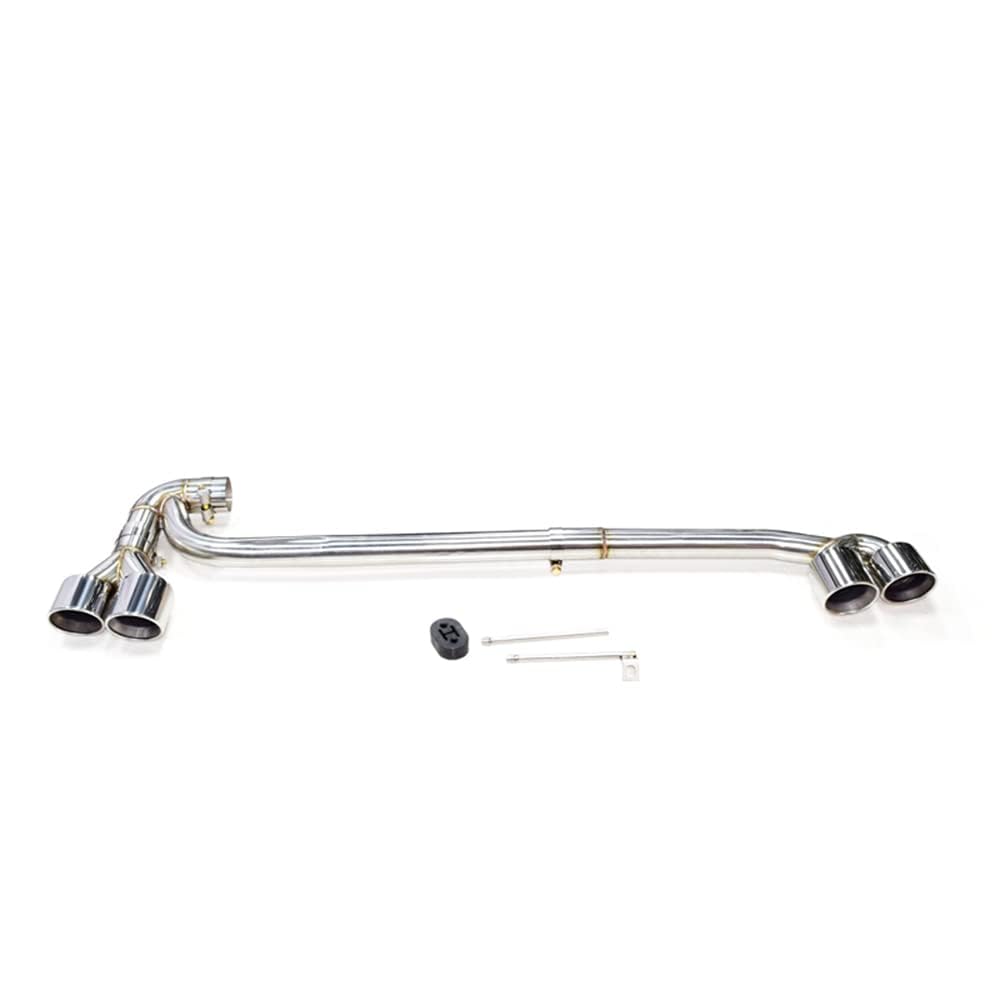 Escape Coche para Punta Acero Inoxidable para BMW F25 X3 F26 X4, Terminales Escape Coche Silenciador Tubo Escape Doble Cubierta Tubo Acero Inoxidable,B/Silver