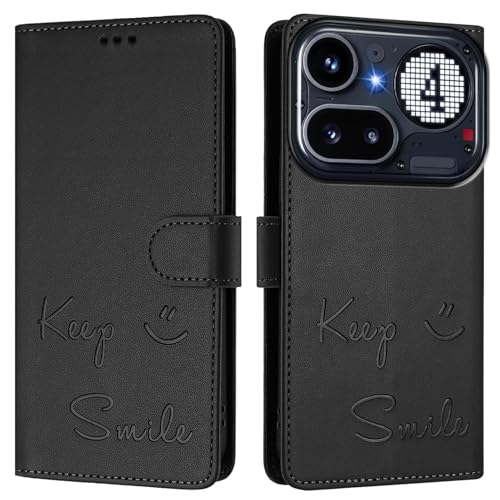 �X�}�z�P�[�X �Ή��@�� for Nothing Phone (4a) Pro �X�}�z�P�[�X�y�J�[�h�z���_�[�E�E�H���b�g�E�}�O�l�b�g�o�b�N���E�t���b�v�E�X�^���h�@�\�t���zBlack