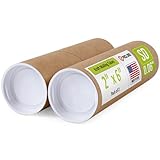 Versandrollen aus verstärktem Kraftpapier, 5,1 x 15,2 cm, 2 Röhren mit je 2 Kappen, USPS-zugelassene Posterröhre, hergestellt in den USA, Kartonröhre für Versand und Aufbewahrung von Postern, Drucken,