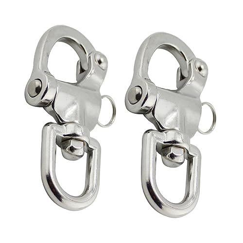 INOOMP 2 Peças Fivela De Liberação Rápida De Aço Inoxidável Manilha De Pressão Manilha De Corrente M