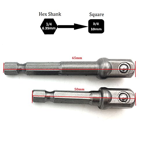 Panovo 8Pcs Power Hand Tools Socket Adapter Set, Nut Driver Power Drills Impact Socket Bit Hex Adapter Extension Set Socket Wrench Adapter Set 1/4" 3/8" 1/2" Drive For Auto Home Repair Masonry Tools #TOP2