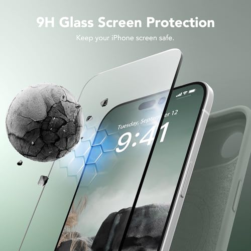 Image of Magnetic for iPhone Air Case, Compatible with MagSafe, [Full Camera Protection][Screen Protector] Silicone Shockproof Protective Phone Case for iPhone 17 Air 6.5 inch, Calke Green