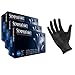 Black Nitrile Exam Tattoo Gloves, Powder Free, Latex Free, Semperforce, 100/Box Size X-Large (300, X-Large)
