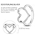 JMDAZZL 925 Sterling Silver Heart Ring with Cubic Zirconia Statement Dainty Cute Simple Fashion Love Promise Ring for Women Jewelry Gifts Sizes 5-10
