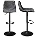 Produktbild DICTAC Barhocker mit lehne, Barhocker 2er Set Barstühle höhenverstellbar Küche Drehstuhl Barhocker Tresenhocker Bistrohocker, belastbar 180 kg Anthrazit