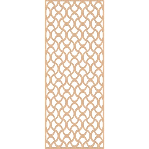 Image of Resort Decorative Pierced Fretwork Wood Wall Panels, 25 3 /8 inchW x 64 3 /8 inchH x 1 /4 inchT, Hickory