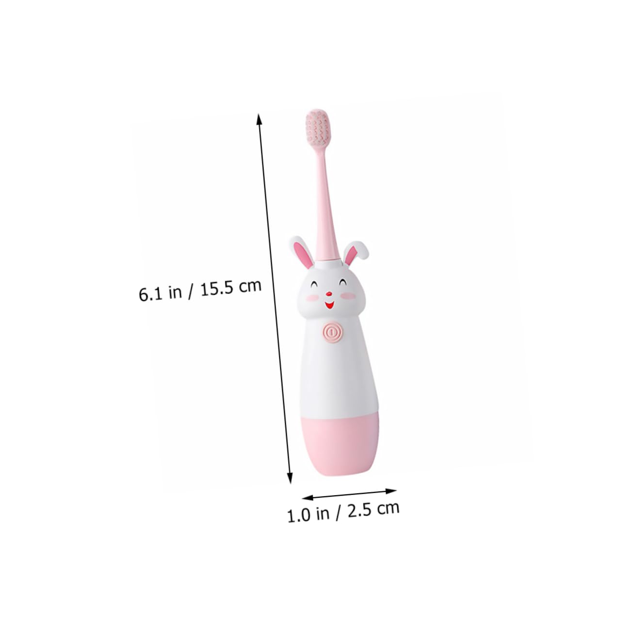 PartyKindom 3sets Spazzolino Elettrico Per Ragazzo Ragazza Forma Di Cartone Animato Completo Con Testine Sostituibili Manico Antiscivolo e Design Rosa Spazzolino Sicuro e Facile Da Impugnare