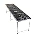 Produktbild MAXXMEE Beer Pong | Tischspiel mit LED Unterbeleuchtung | Bierpong Trinkspiel | lustiges Partyspiel in- und Outdoor | Faltbarer Tisch [schwarz]