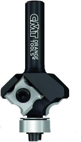 CMT 661.031.41 Insert Carbide Roundover Bit with 1/8" Radius, 1-1/16" Diameter and 1/4" Shank
