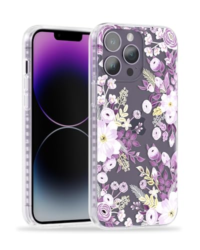 Coque iPhone 12 Pro Max fleurie violette idéale pour le quotidien des femmes
