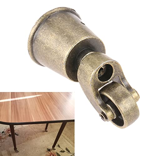 dophee 4Pcs Vintage Bronze Swivel Round Cup Caster, Universal Metal Pulley Wheel Swivel Wheel Caster for Chair Table Sofa Cabinet Furniture Hardware, for 25-30mm/1"-1.18" Wood Legs