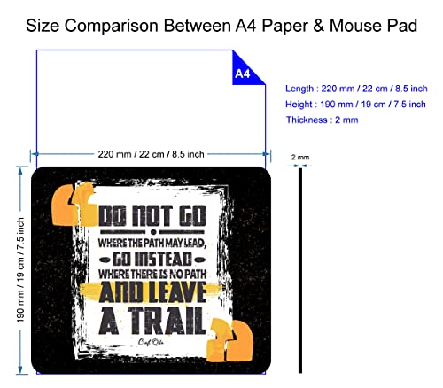 Image of Craft Qila Do Not Go Motivational Mouse Pad for Laptop Computer (8.5 x 7.5 Inches)