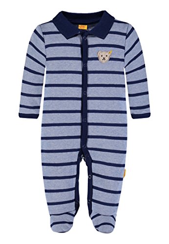 Steiff Strampler 1/1 Arm Tutina, Blu (Chambray