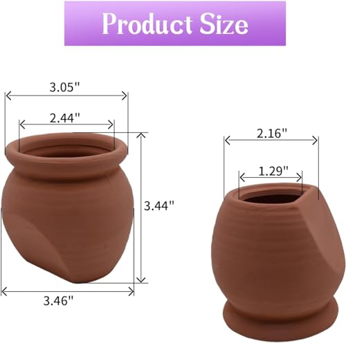 Image of Betta Fish Tank Accessories Decor Hideaway Landscape Ceramic Jar Ornament Aquarium Decorations Shrimp Shelter Cave Hideout for Amano Cichlid Bonsai to Spawn (Large)