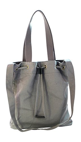 Kronya® | Elegante Tragetasche aus Stoff | Clutch Damen Damenhandtasche Damentasche Handtasche Henkeltasche Rucksack Schulrucksack Schultasche Schultertasche Shopper Tasche Umhängetasche (Grau) Cover