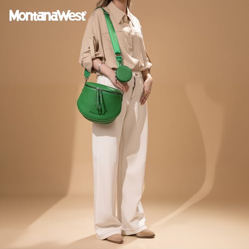 Image of Montana West Crossbody Bag for Women, Large Bum Bag Purse Soft Vegan Leather Travel Fanny Pack with Coin Purse