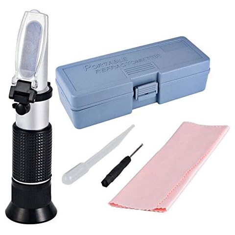 Abuycs Antifreeze Refractometer for Glycol, Antifreeze, Coolant and Battery Acid, Measuring Freezing Point of Automobile Antifreeze, Glass water tester ATC Tool Cover