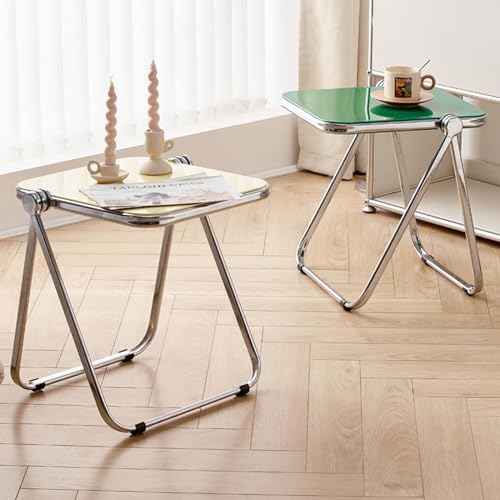 Table d'appoint pliante d'extérieur marron, petite table basse de salon