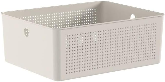 Ou Cesto Organizador Multiuso12L Bege Linha Flow