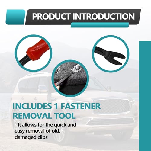 Bumper Fender Liner Push Retainer Fastener Rivet Clips Universal Style Engine Under Cover Splash Shield Guard Body Bolts Compatible with Most Brand of Vehicles (45PCS)