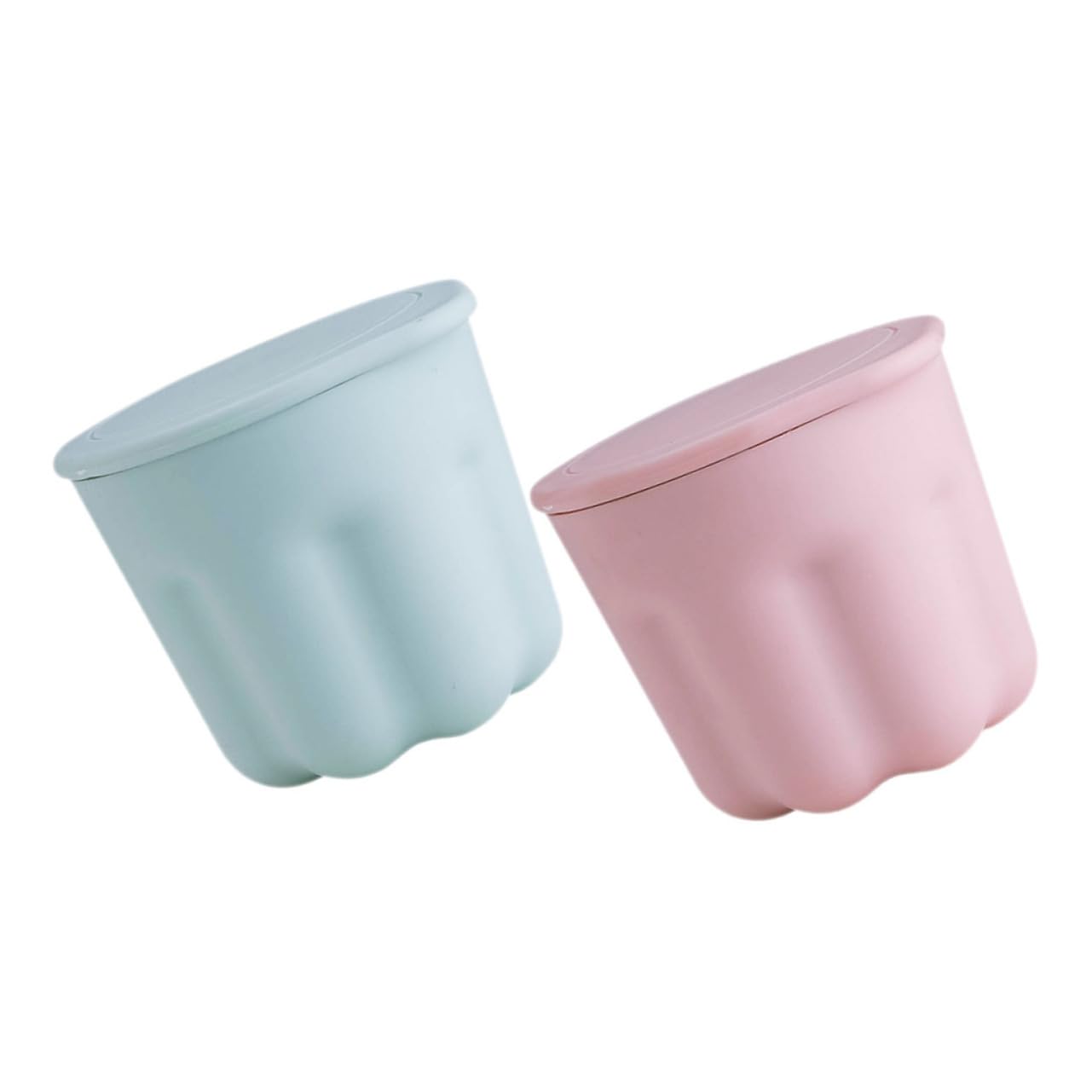 CIYODO 2 Sets Makeup Brush Cleaning Tool Silicone Brush Rinsing Bowl Case Beauty Tool Cleaning Bowl