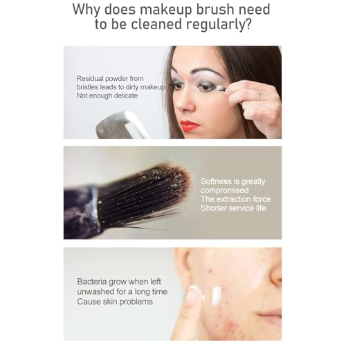 Escova de Maquiagem Limpador Elétrico Automático Lavagem Rápida Secagem Eficaz Portátil Silicone Pin