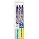 Pilot FriXion Clicker Tintenroller, fein, radierbar, einziehbare Spitze, 0,7 mm Spitze, 0,35 mm Strichbreite, Brieftasche, 3 Stück, violette Tinte