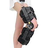 Hinged ROM Knee Brace, Post Op Knee Brace for Recovery Stabilization, ACL, MCL and PCL Injury, Adjustable Medical Orthopedic Support Stabilizer After Surgery, Women and Men,Left and Right Leg