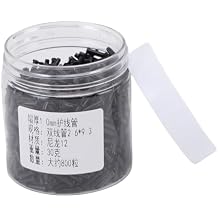 Badminton Racket Double Grommet Tube, N12 2.6 * 9.3mm Badminton Racket Grommet Tube Repair Parts Cap Thickness 1.0mm Black Approx. 800 Pieces