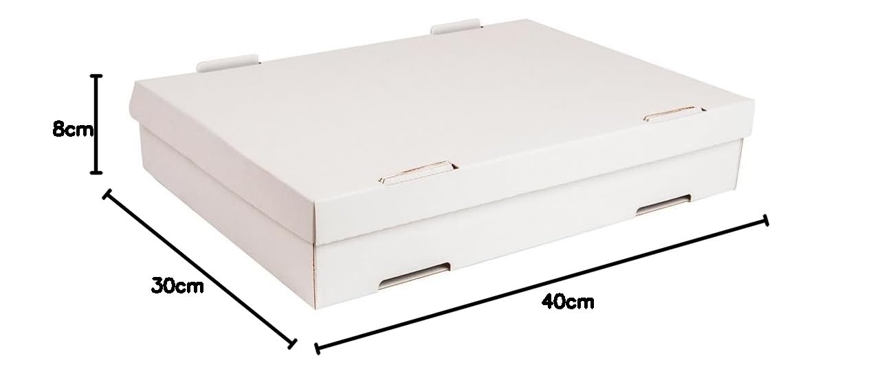 Scatola Per Pasta 40X30X8 Cm Bianco Cartone - 50 Unità
