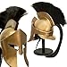 300 Spartan Helmet Medieval Armour King Leonidas Greek Spartan 300 Roman Helmet with Wooden Stand Rustic Vintage Home Decor Gifts