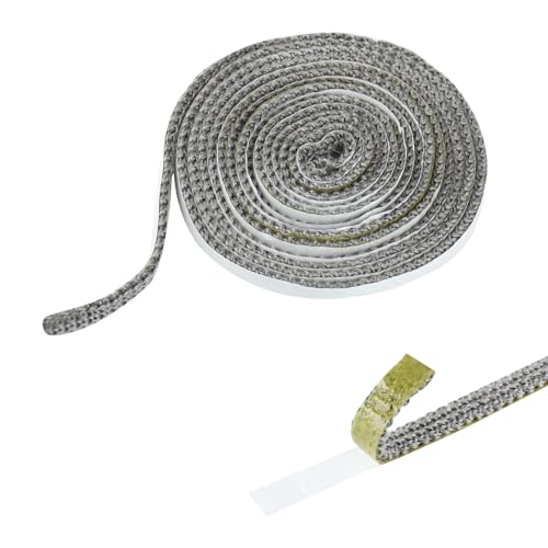 Joint Insert Cheminée, 2 mm x 10 mm x 2,5 mJoint Plaque de Cuisson Induction, Ruban étanchéité Auto-adhésif pour Cheminée, Joint Porte Poele a Bois
