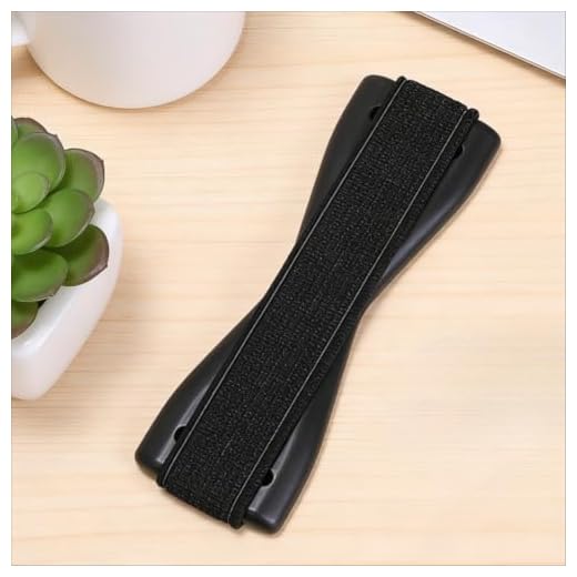Portable Mini Finger Ring Phone Holder Self Adhesive Cell Phone Bracket for iPhone Elastic Rope Ring Sleeve Stand (Black)