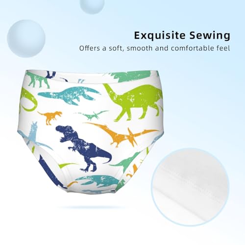 Rex Dinosaur Silhouette Girls' Underwear Soft Cotton Little Girls Panties Comfort Briefs3