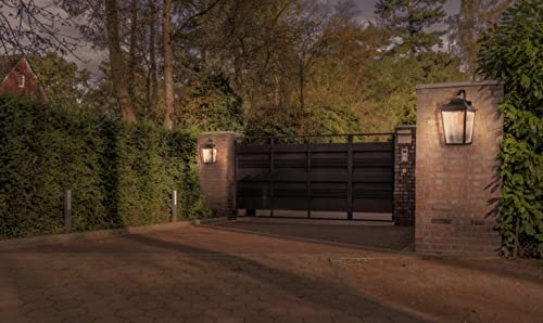 Image of The Great Outdoors Irvington Manor LED XL Wall Mount in Chelesa Bronze Finish with Clear Seeded Glass