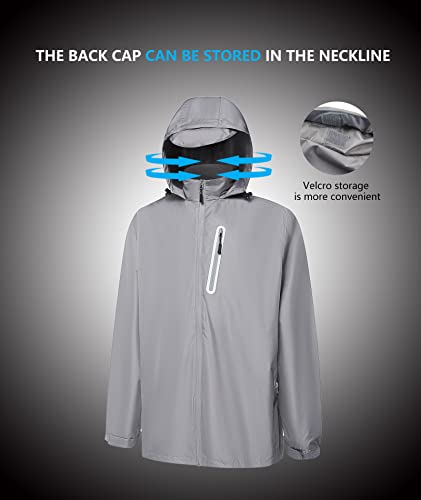 V Valanch Rain Suit For Men Motorcycle Rain Gear Durable Rain Pants And Jackets(1222-Grey,Xl) #TOP3