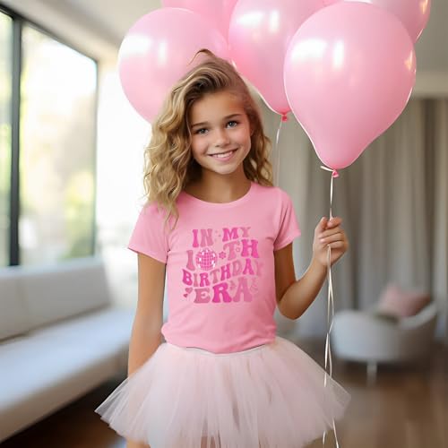 Image of in My 10th Birthday Girl Era Shirt 10 Years Old Birthday T-Shirt Tenth B-Day Party Short Sleeve Tee Tops