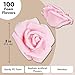 Juvale Pink Roses Artificial Flowers - 100 Pack, 3 in Stemless Foam - Bulk Artificial Blooms for Wedding Decor, Centerpiece Table Decorations & DIY Floral Arrangements