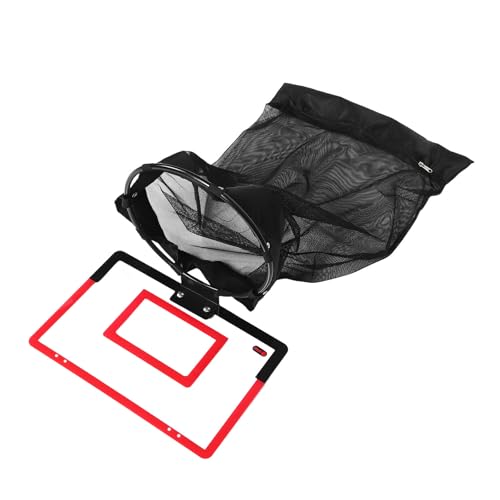 Panier à linge suspendu en plastique léger et tissu mesh respirant rouge - 2